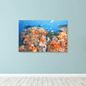 コモド国立公園ヘルシーなサンゴ礁 キャンバスプリント (インサイチュ (ウッドフロア))