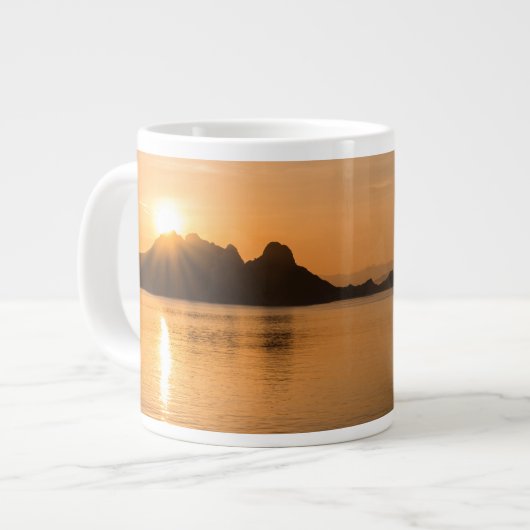 コモド島のサンセット ジャンボコーヒーマグカップ (正面左)