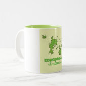 コモド島インドネシアの地図 ツートーンマグカップ (正面左)