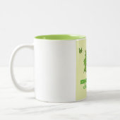 コモド島インドネシアの地図 ツートーンマグカップ (左)