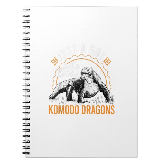 コモド・ドラゴンを愛する少年コモド・ドラゴン ノートブック (正面)