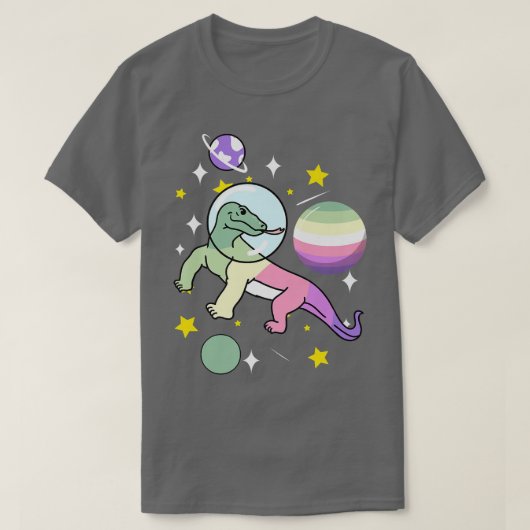 コモド・ドラゴン宇宙飛行士ゲンダーフェ Tシャツ (デザイン正面)
