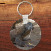 コモド・ドラゴン舐め キーホルダー (正面)