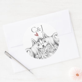 コモノグラムのルギドッグ結婚ズ2 ラウンドシール