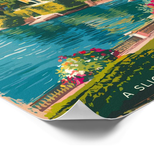 コモパインターリートラベルアートヴィンテージ ポスター (角)