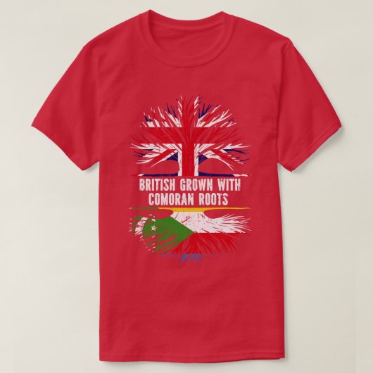 コモラン・ルーツで育ったイギリス国旗イギリスB Tシャツ (デザイン正面)