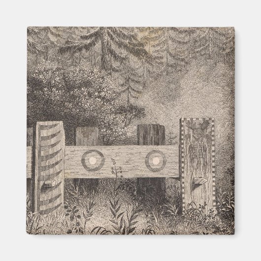 コモリーの墓,アストリア,オレゴン マグネット (正面)