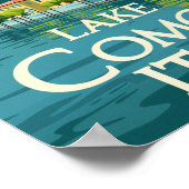 コモレイクイタリアヴィンテージ有名なトラベルプレイス ポスター (角)