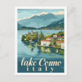 コモレイクイタリアヴィンテージ有名なトラベルプレイス ポストカード (正面)