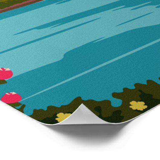 コモレイクイタリアヴィンテージ ポスター (角)