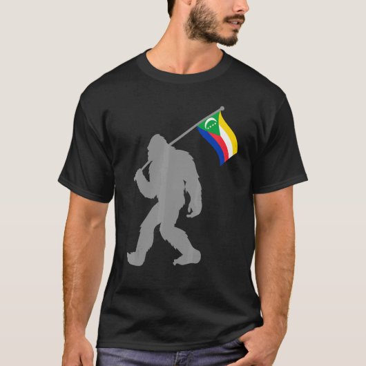 コモレス国旗またはコモロ国旗 Tシャツ (正面)