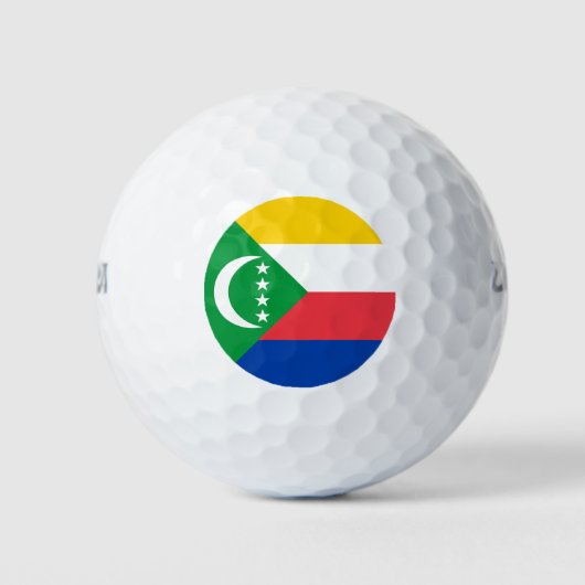 コモロの国旗 ゴルフボール (正面)