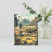 コモロイラストレーショントラベルアートヴィンテージ ポストカード (スタンド正面)