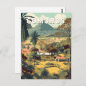 コモロイラストレーショントラベルアートヴィンテージ ポストカード (正面/裏面)
