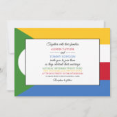 コモロス国旗結婚 招待状 (正面)