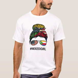コモロス米州旗 – USAコモリア連邦共和国Messy Bun Tシャツ