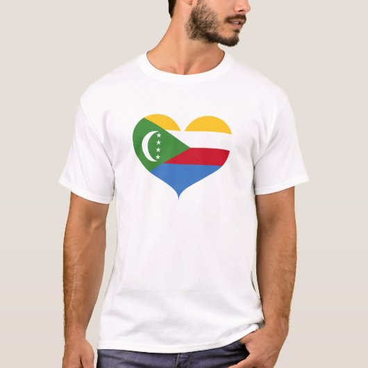 コモロ国旗が好きです Tシャツ (正面)