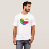 コモロ国旗が好きです Tシャツ (正面フル)