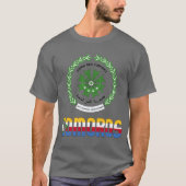 コモロ国旗と紋章の愛国心 Tシャツ (正面)