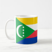 コモロ国旗のセラミックマグカップ コーヒーマグカップ (左)