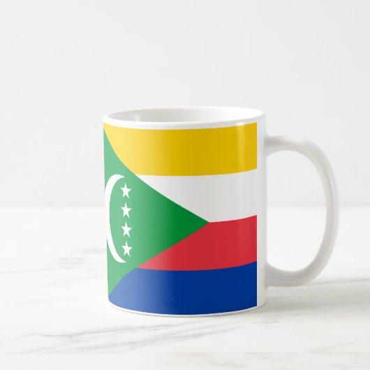 コモロ国旗のセラミックマグカップ コーヒーマグカップ (右)