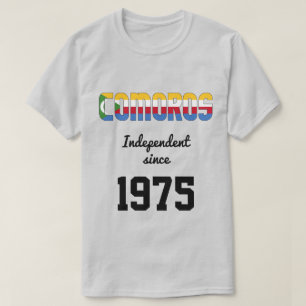 コモロ国旗の独立性お祝いTシャツ Tシャツ