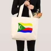 コモロ国旗トートバッグ ラージトートバッグ (正面(商品))