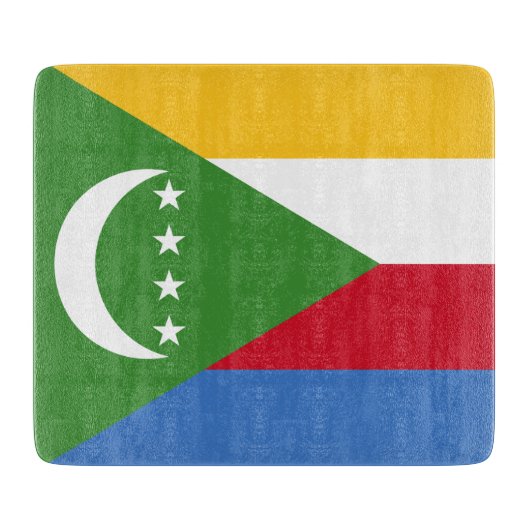 コモロ国旗 カッティングボード (正面)