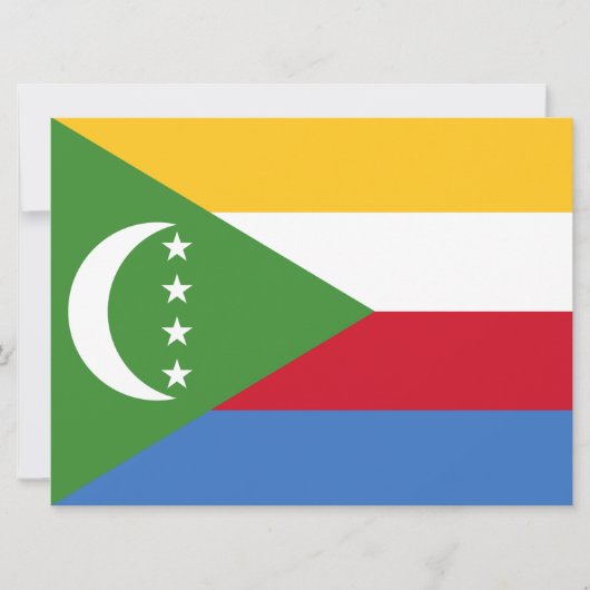 コモロ国旗 カード (正面)