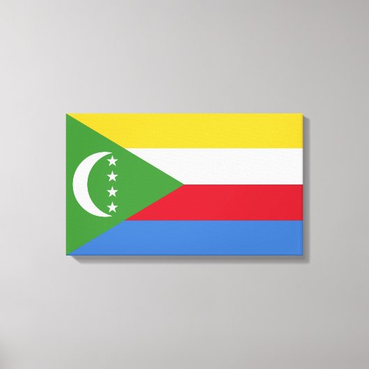 コモロ国旗 キャンバスプリント (正面)