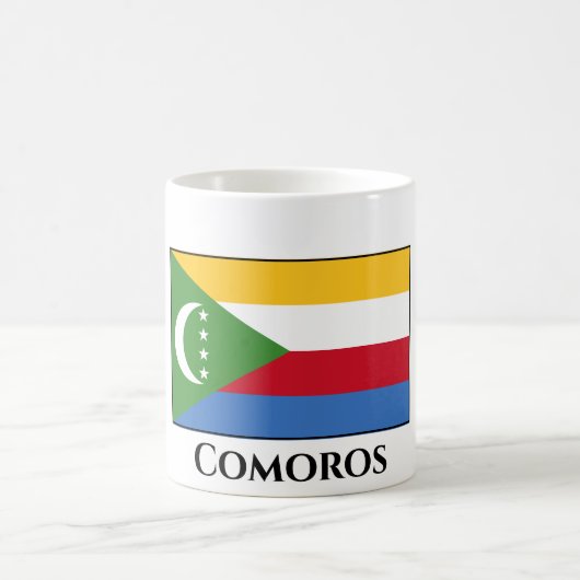コモロ国旗 コーヒーマグカップ (中央)