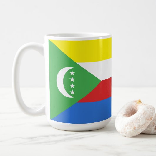 コモロ国旗 コーヒーマグカップ (ドーナツ)