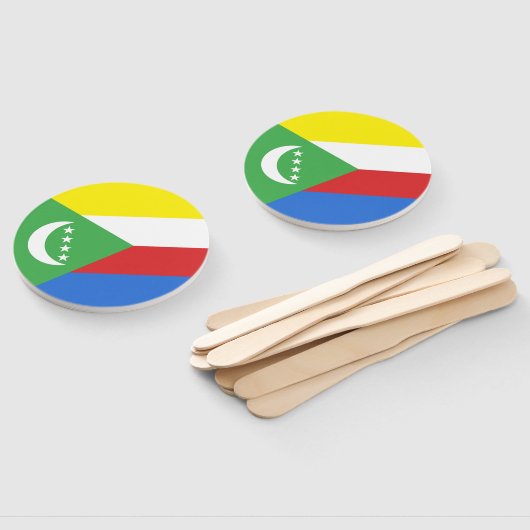 コモロ国旗 ハンドファン (組立なし)