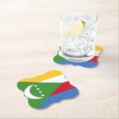 コモロ国旗 ペーパーコースター (インサイチュ)