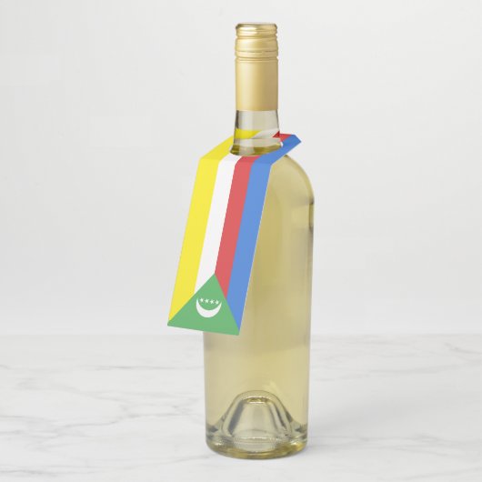 コモロ国旗 ボトルネックタグ (アングル)