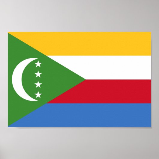 コモロ国旗 ポスター (正面)