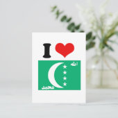 コモロ国旗 ポストカード (スタンド正面)