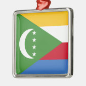 コモロ国旗 メタルオーナメント (左)