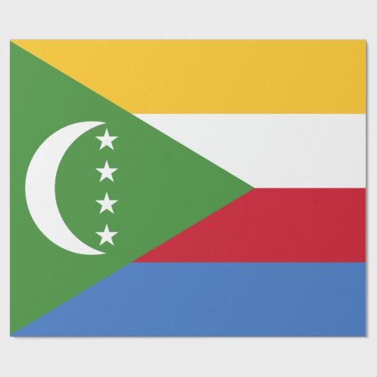 コモロ国旗 ラッピングペーパー (フラット)