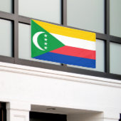 コモロ国旗 横断幕 (ビルの外側)