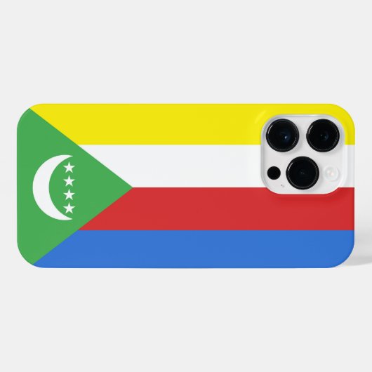 コモロ国旗 iPhoneケース (裏面横)