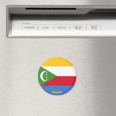 コモロ国魅力的旗 マグネット (インサイチュ (食洗機))