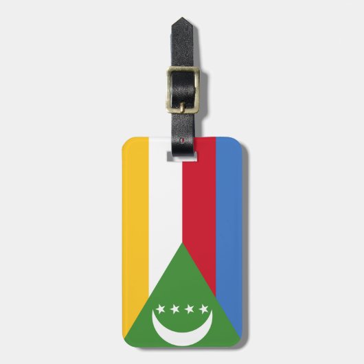 コモロ簡単ID個人のフラグ ラゲッジタグ (正面縦)