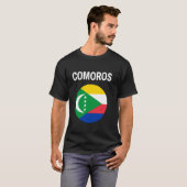 コモロ 国旗 モダン Tシャツ (正面フル)
