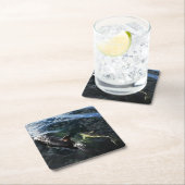 コモンドルフィンムームとベビーコースター スクエアペーパーコースター (インサイチュ)