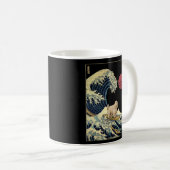 コモンドー日本の神奈川ウェーブサーフドッグ コーヒーマグカップ (正面右)