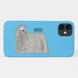 コモンドー犬の漫画イラストレーション iPhone 11 ケース