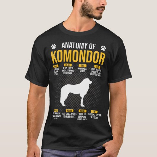 コモンドー犬の解剖学 Tシャツ (正面)