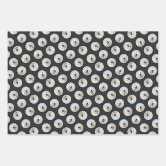 コモンドー絵を描のハンガリーかわいいオリジナルドッグアート ラッピングペーパーシート (正面3)