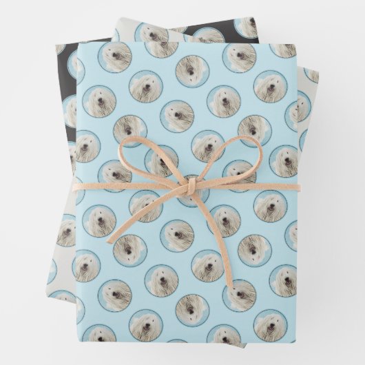 コモンドー絵を描のハンガリーかわいいオリジナルドッグアート ラッピングペーパーシート (インサイチュ)